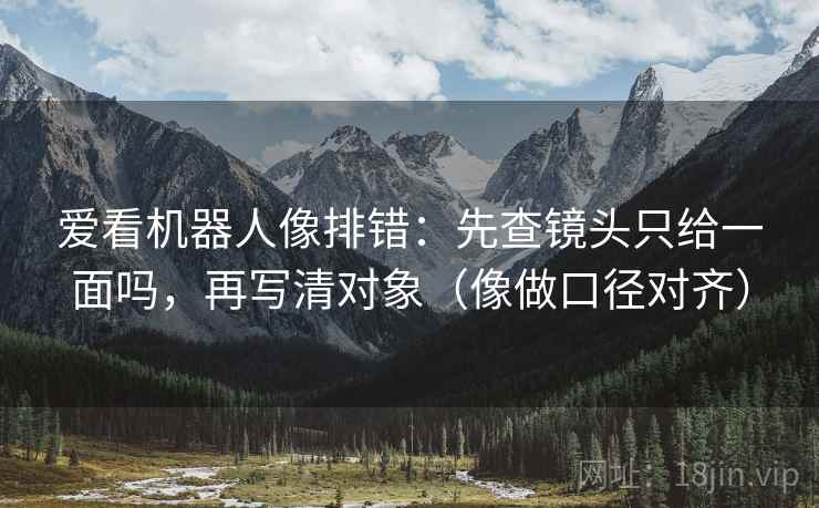 爱看机器人像排错：先查镜头只给一面吗，再写清对象（像做口径对齐）