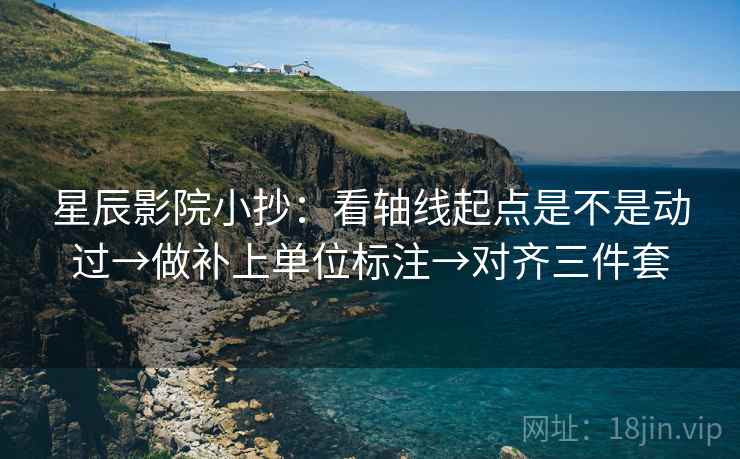 星辰影院小抄：看轴线起点是不是动过→做补上单位标注→对齐三件套